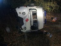 В Аркадакском районе опрокинулась машина скорой помощи