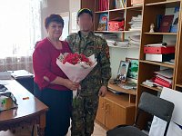Военнослужащий из Красного Знамени поблагодарил односельчан за поддержку