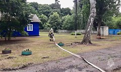 Пожарные провели учения в детском оздоровительном Центре «Голубая ель»