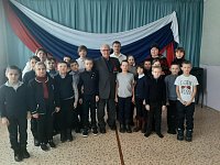 Семеновские школьники встретились с участником боевых действий в Египте Иваном Грибановым