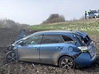 Под Аркадаком в  кювет перевернулась Kia  