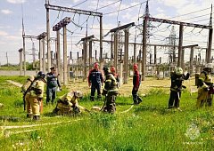 В Аркадаке проведены пожарно-тактические учения на электроподстанции