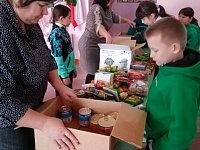 В Грачёвской школе собрали посылки и письма на СВО