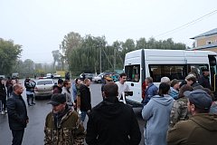 Проводы по мобилизации прошли на центральной площади Аркадака