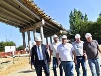 Глава Росавтодора и врио Губернатора Роман Бусаргин осмотрели объекты, строящиеся по нацпроекту «Безопасные и качественные дороги», провели совещание