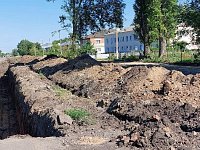 На главной улице города Аркадака идёт замена водопроводных сетей и прокладка нового освещения