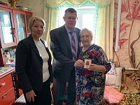 Труженице тыла Антонине Романовой вручена юбилейная медаль «80 лет Победы в Великой Отечественной войне 1941-1945 годов»