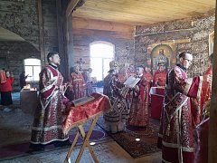 В Чиганакском храме прошла Божественная литургия  в честь святых бессребреников Космы и Дамиана