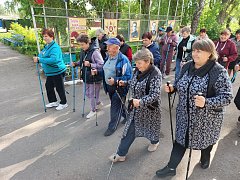 Марафон скандинавской ходьбы объединил аркадакцев старшего возраста