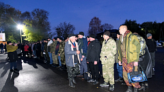 Сегодня утром состоялись проводы наших земляков в ряды мобилизованных россиян