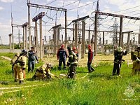 В Аркадаке проведены пожарно-тактические учения на электроподстанции