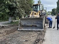 На улице Виктора Тиханкина начался ремонт дороги