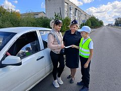 Юные инспекторы движения  и сотрудники Аркадакской Госавтоинспекции вышли на дорогу с обращениями к водителям